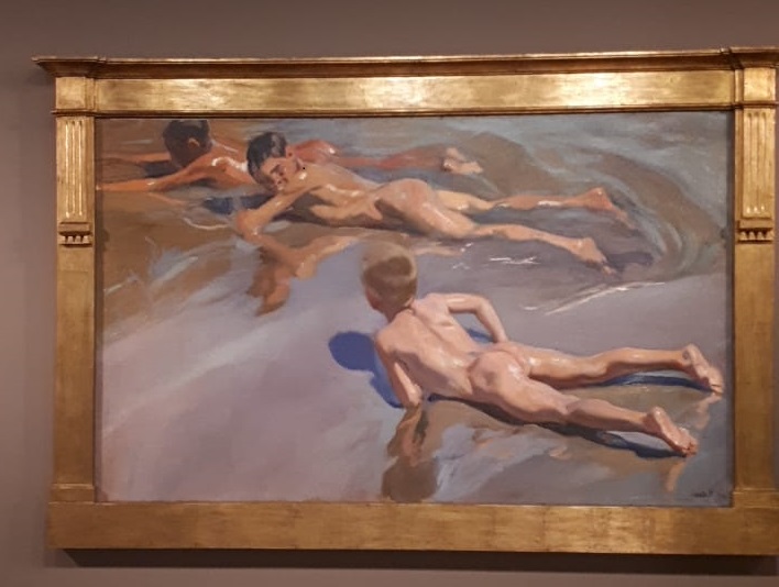 Chicos en la playa, de Sorolla, de visita al Museu de Belles Arts de Castellón