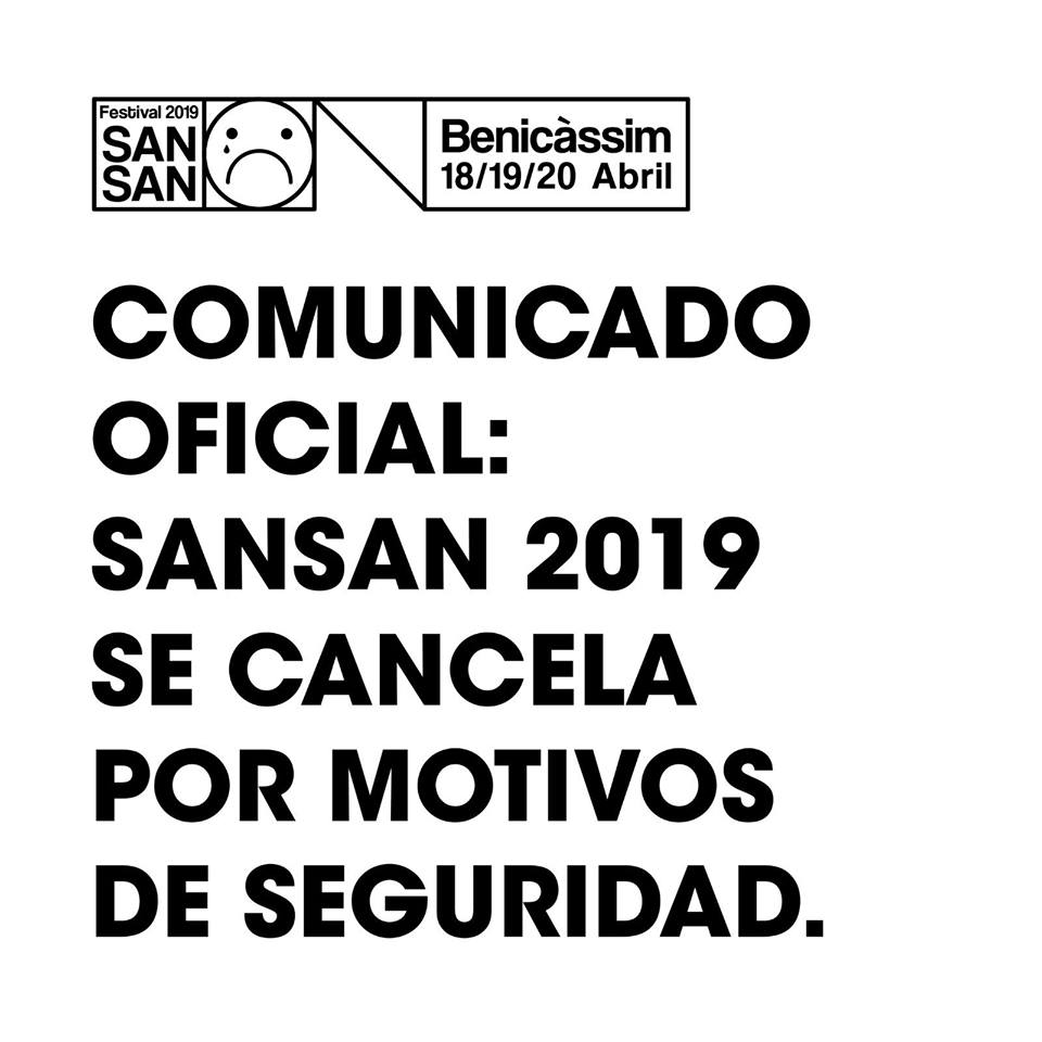 El SanSan Festival se suspende por amenaza de gota fría