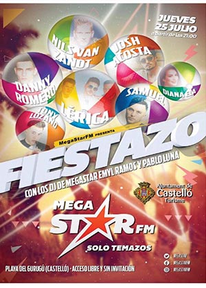 Fiesta MegaStar FM en la Playa del Gurugú