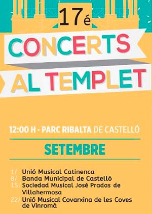 &lsquo;Concerts al Templet&rsquo; del Parque Ribalta 2019