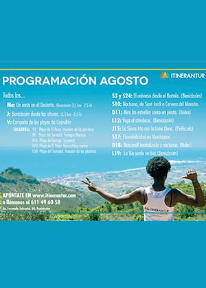 Programación Agosto Itinerantur