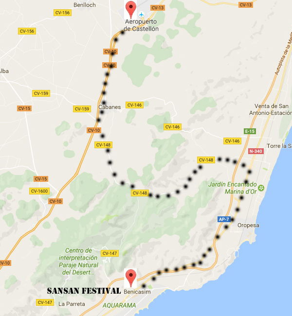 Como Llegar SanSan Festival Aeropuerto