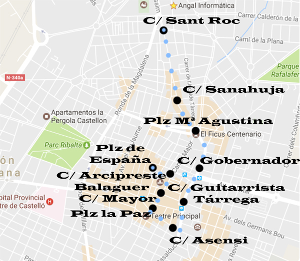 Recorrido de la Cabalgata de los Reyes Magos