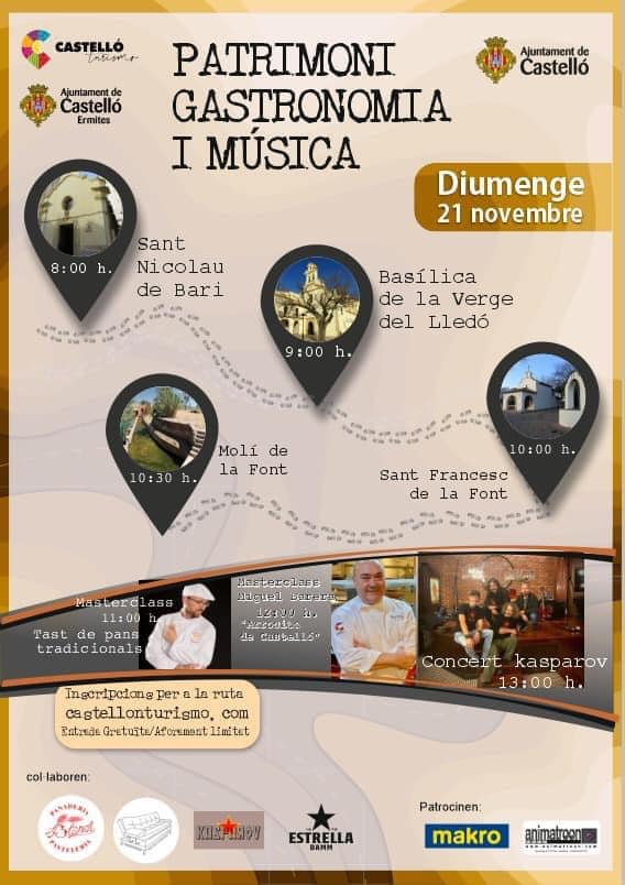 Patrimonio, Gastronomía y Música en Castellón