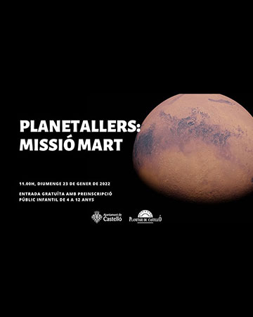 Taller infantil en el Planetario de Castelló. Misión Marte