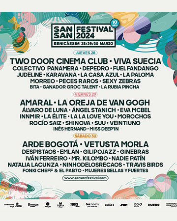 El SanSan Festival desvela su cartel por días