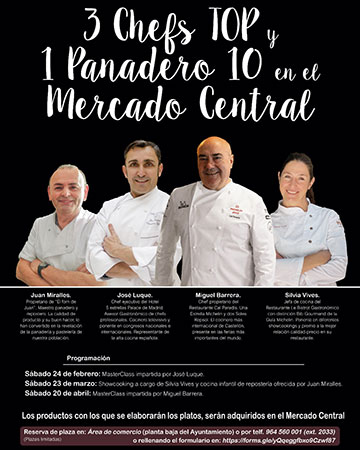 3 Chefs Top 1 Panadero 10 en Mercado Central