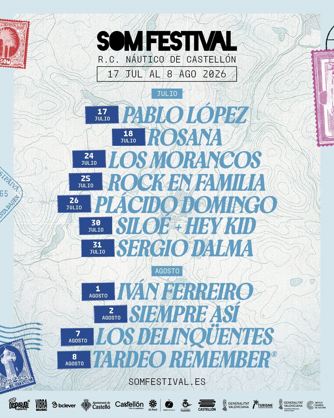 SOM Festival 2026 da el pistoletazo de salida en Castellón con Pablo López y Rosana